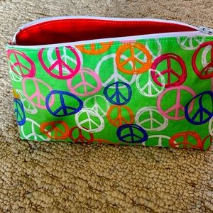 Cosmetic bag. Lined and zippered
